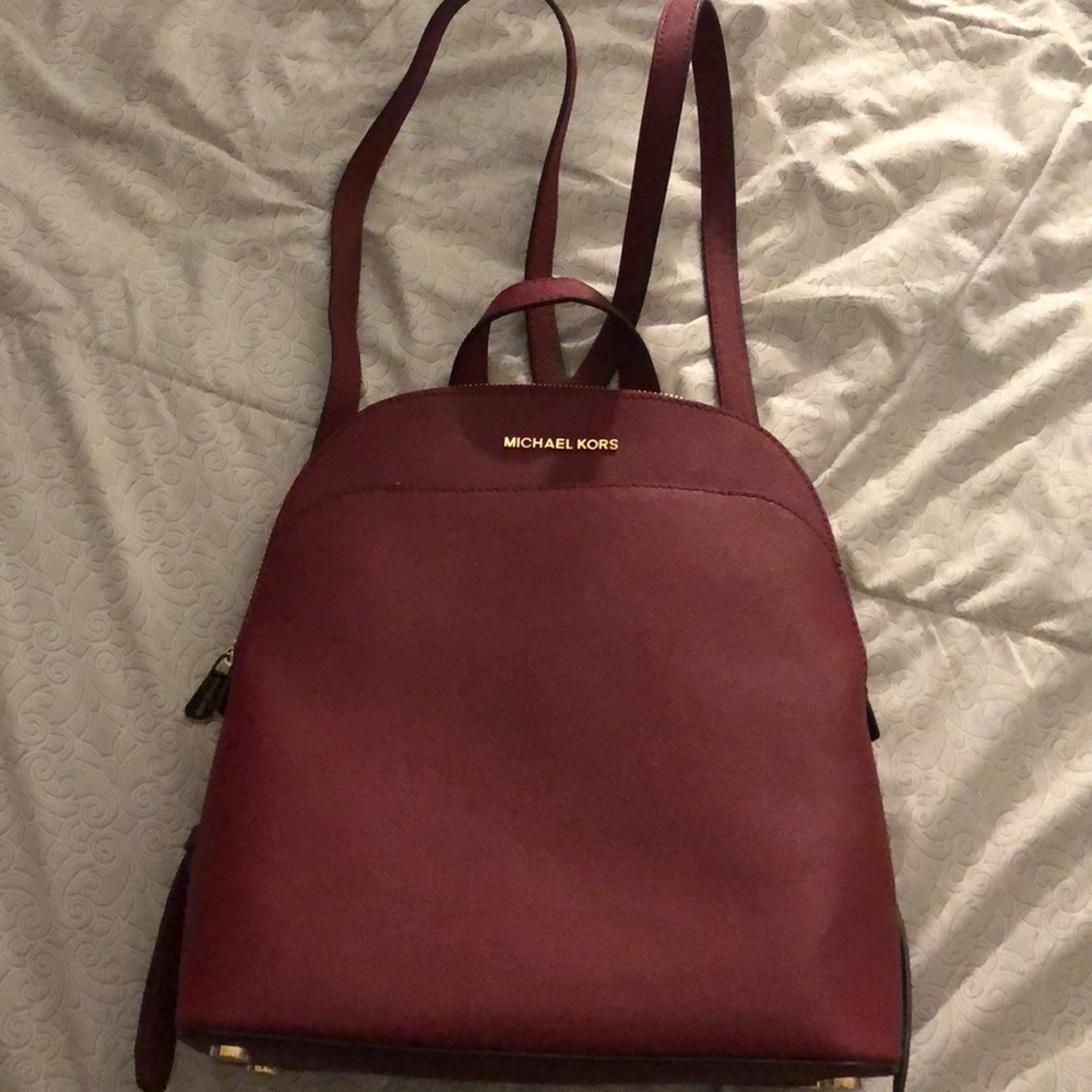 Deep red Michael Kors back pack